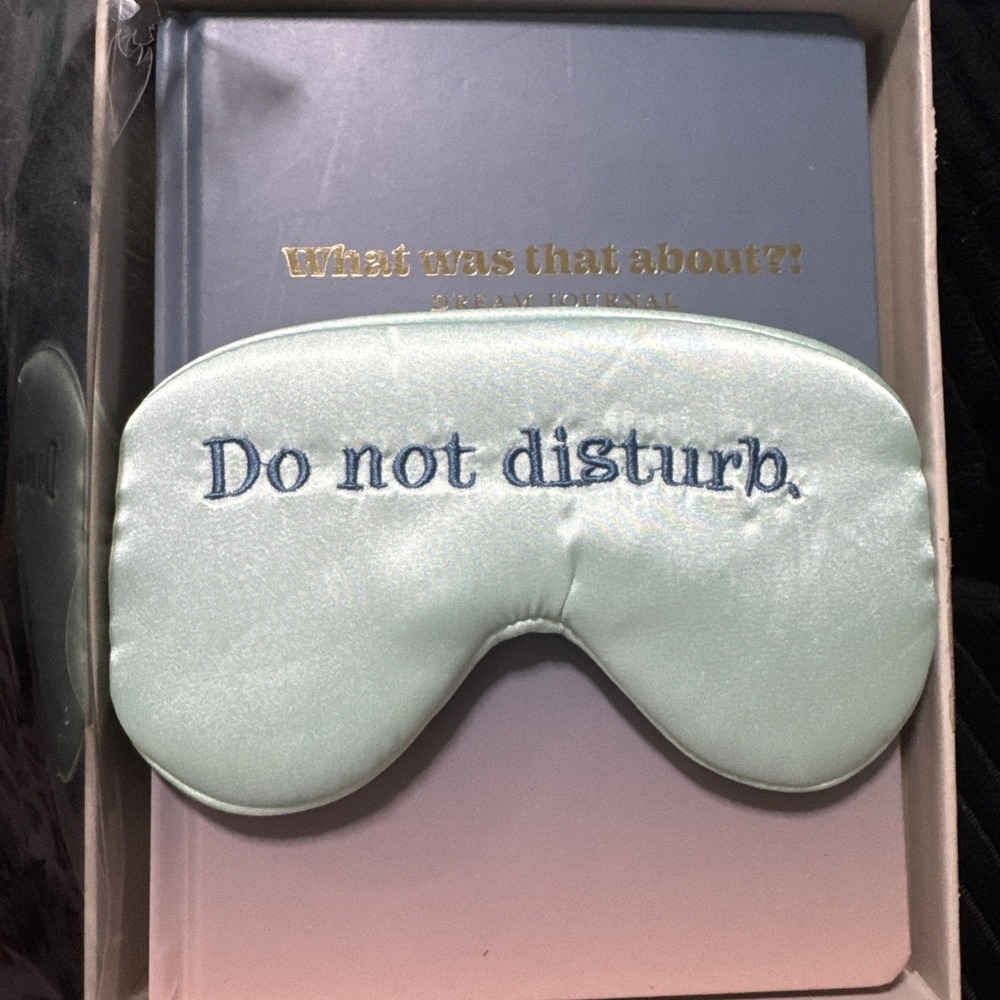 Do Not Disturb Notebook & Sleeping Eye Mask Set What Was‎ That About Journal